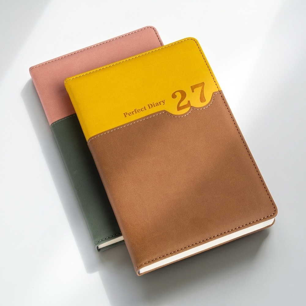Leather Work Diary Covers - Agenda per Lavoro d'Ufficio 2027, Pianificatore,