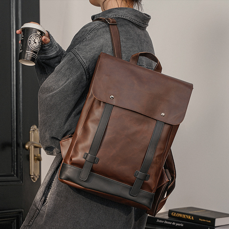 Zaino vintage in pelle da uomo - Leather Work Rucksack Mens recensione e prezzo